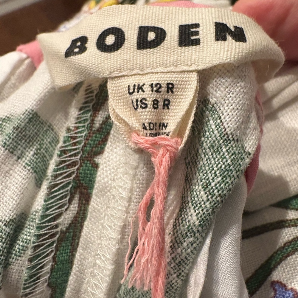 Boden linen pants NWT Kensington linen pants 8 Wide-Leg Floral current $220 - Picture 9 of 14